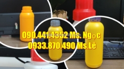 Chai nhựa 1 lít đựng axit, chai nhựa 500ml đựng phẩm màu
