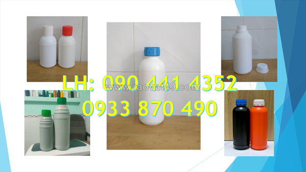 Chai nhựa 1 lít đựng tá dược, chai nhựa 500ml trong đựng thảo dược