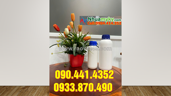Chai nhựa 500ml màu trắng trong, chai nhựa 0.5 lít đựng dược phẩm