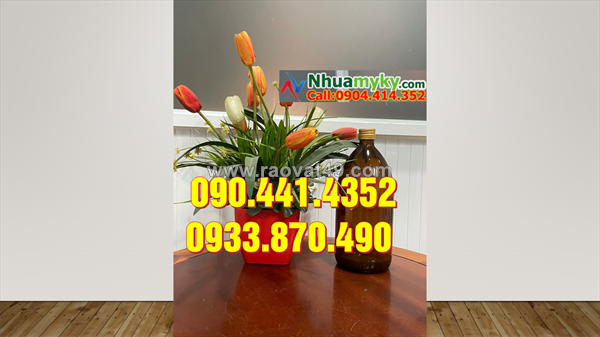 Chai nhựa 500ml màu trắng trong, chai nhựa 0.5 lít đựng dược phẩm