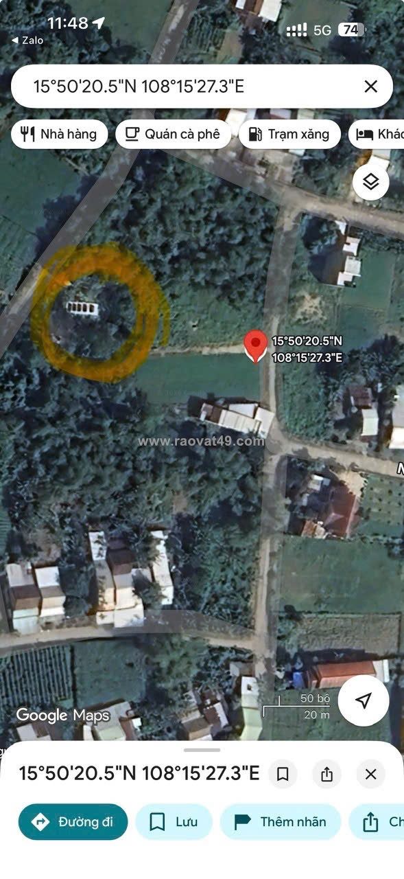 Chính chủ bán 370m2 đất đường bê tông tại khối phố xuyên tây, thị trấn nam phước, duy xuyên, quảng nam