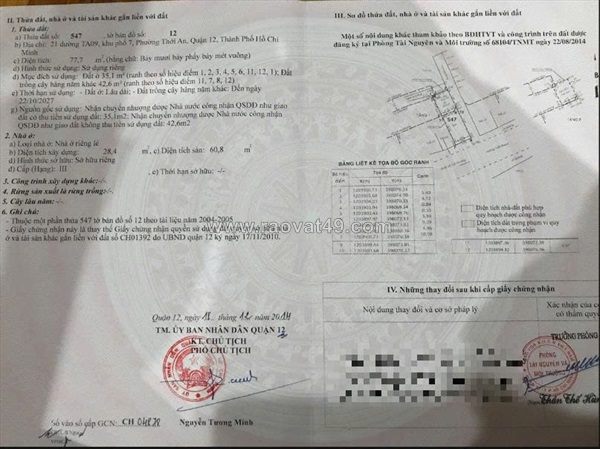 Chính chủ bán nhà 2 mặt tiền đường võ thị phải ( ta09 cũ ) , p thới an , quận 12 , tphcm