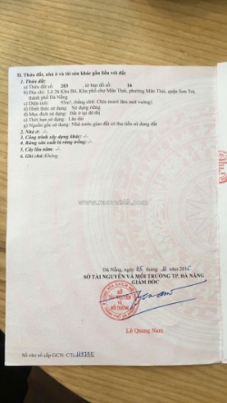 Chính chủ bán nhà diện tích 95 m2 tại  tân thái 9 - sơn trà - đà nẵng.cách biển: 300m.