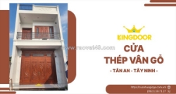 Cửa thép vân gỗ tại tân an, tây ninh | bền đẹp, giá tốt