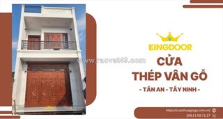 Cửa thép vân gỗ tại tân an, tây ninh | bền đẹp, giá tốt