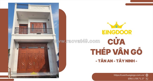 Cửa thép vân gỗ tại tân an, tây ninh | bền đẹp, giá tốt