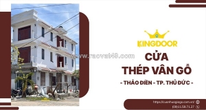 Cửa thép vân gỗ tại thảo điền. tp. thủ đức (quận 2 cũ)