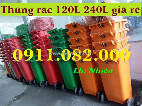 Cung cấp thùng rác phân loại giá rẻ, thùng rác 120l 240l 660l giá sỉ lẻ- lh 0911082000