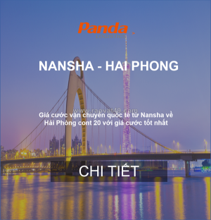 Cước vận chuyển hàng hóa từ nansha về hải phòng