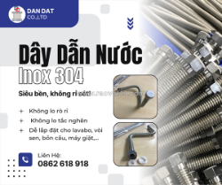 Dây dẫn nước inox chịu nhiệt | dây cấp nước bình nóng lạnh giá tốt