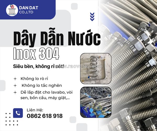 Dây dẫn nước inox chịu nhiệt | dây cấp nước bình nóng lạnh giá tốt
