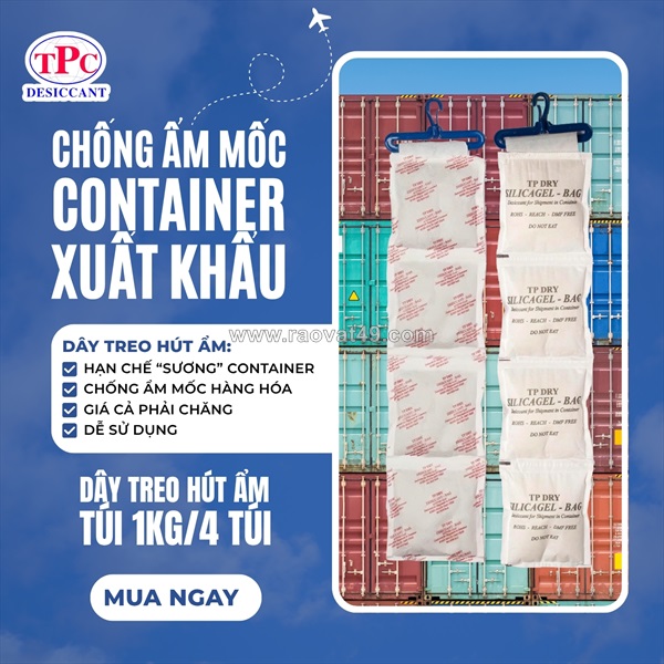 Dây treo hút ẩm có giúp giảm đọng nước trong container?