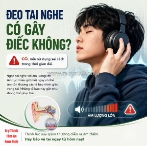 Đeo tai nghe có ảnh hưỡng đến thính lực không ?