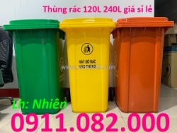 Địa chỉ phân phối thùng rác nhựa giá rẻ, thùng rác 120l 240l 660l chất lượng- lh 0911082000