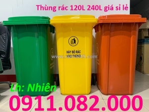 Địa chỉ phân phối thùng rác nhựa giá rẻ, thùng rác 120l 240l 660l chất lượng- lh 0911082000