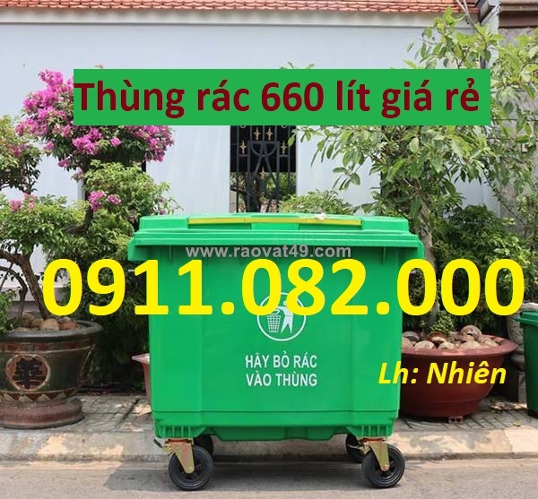 Địa chỉ phân phối thùng rác nhựa giá rẻ, thùng rác 120l 240l 660l chất lượng- lh 0911082000