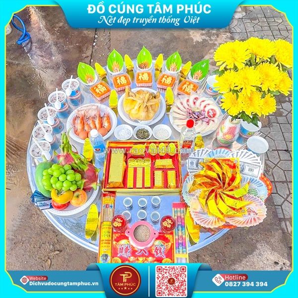 Dịch vụ mâm cúng cất nóc trọn gói tại tâm phúc cần thơ