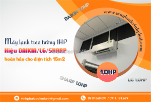 Điều hòa gắn tường 1hp hiệu daikin, lg, sharp: hoàn hảo cho diện tích 15m2
