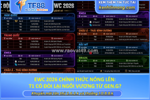 Ewc 2026 chính thức nóng lên: t1 có đòi lại ngôi vương từ gen.g?