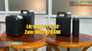 Gía can nhựa 2 lít nắp ấn, can nhựa 5 lít vuông có vạch chia