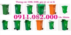 Giải pháp bảo vệ môi trường- sử dụng thùng rác 120 lít, 240 lít giá rẻ- lh 0911.082.000