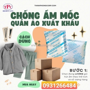 Gói hút ẩm cho giày dép xuất khẩu