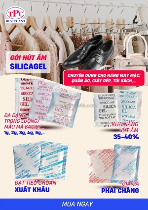 Gói hút ẩm silicagel chống ẩm mốc cho quần áo xuất khẩu 0901264474