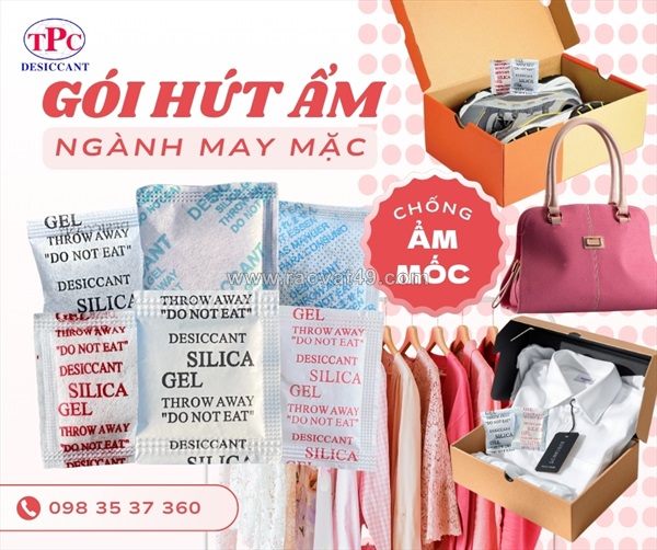 Gói hút ẩm silicagel – giải pháp bảo quản hiệu quả cho may mặc, nón mũ, giày dép