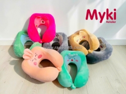 Gối kê cổ cao su công thái học thêu hoạt hình dễ thương