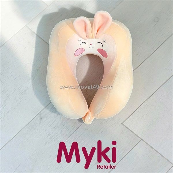 Gối kê cổ cao su công thái học thêu hoạt hình dễ thương