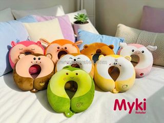 Gối kê cổ cao su non thêu hoạt hình dễ thương