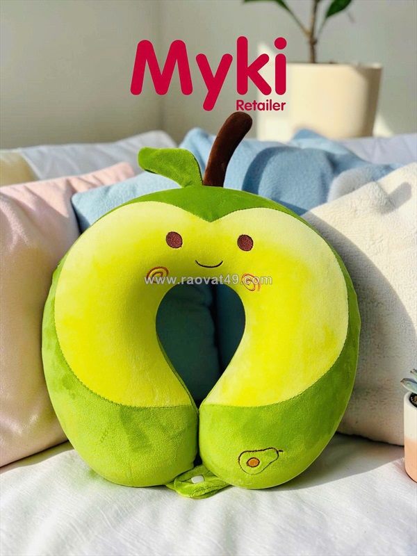 Gối kê cổ cao su non thêu hoạt hình dễ thương