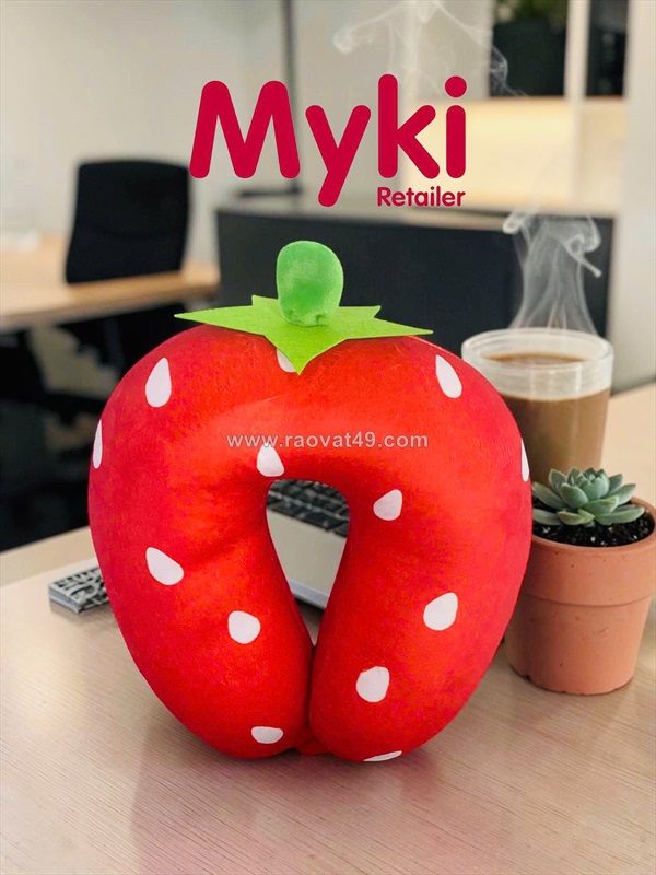 Gối kê cổ hạt xốp in hoạt hình dễ thương