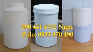 Hủ nhựa 2 ký đựng màu nước, hủ nhựa 1 ký đựng sơn, dầu, gel, chất chống dính