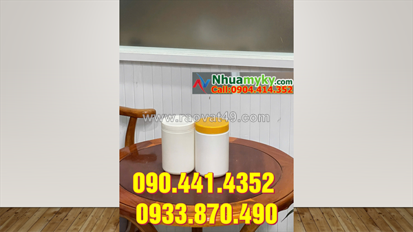 Hủ nhựa 250g đựng hạt điều, hủ nhựa 500g đựng si rô trái cây, hủ nhựa 1 ký đựng sữa bột