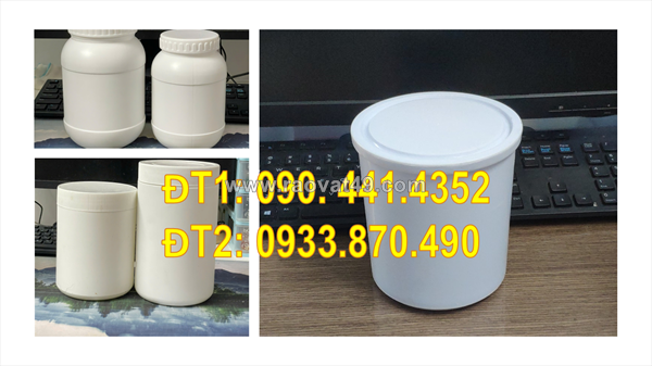 Hủ nhựa 250gr đựng thuốc tây, hủ nhựa 500g nắp vặn, hủ nhựa 1 ký cao nắp garenti