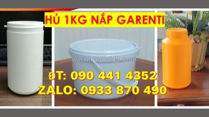 Hủ nhựa 500g vuông, hủ nhựa 1 ký nắp vặn, hủ nhựa 1.5 ký cao, hủ nhựa 2 ký quai nắp đỏ