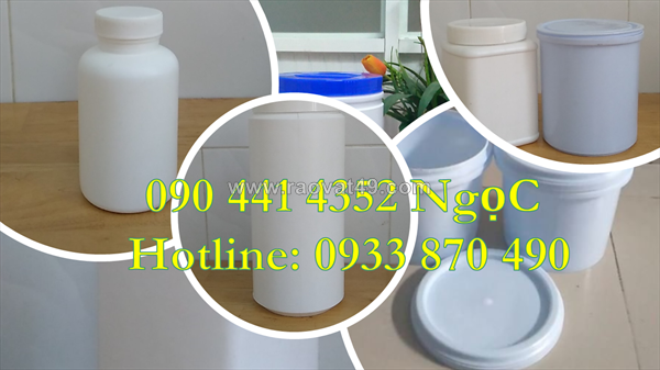 Hủ nhựa 50g đựng sáp vuốt tóc, hủ nhựa 100g nắp vặn, hủ 250gr đựng hóa chất dạng bột