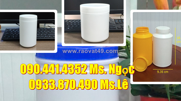 Hủ nhựa 50g đựng thuốc tây, hủ nhựa 100g đựng kem sệt, hủ đựng 250gr kẹo viên