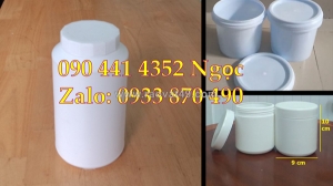Hủ nhựa hdpe đựng hóa chất 1 ký, hủ nhựa 1000g đựng đồ ăn vặt, hủ nhựa 0.5 ký đựng mứt sấy