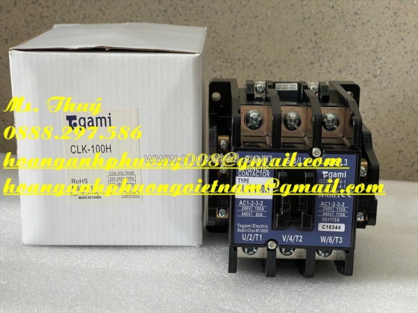 Khởi động từ togami clk-100h - 3 pha 100a - thương hiệu nhật bản