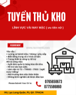 [ko cần kn, free đào tạo] nv thủ kho quận 11