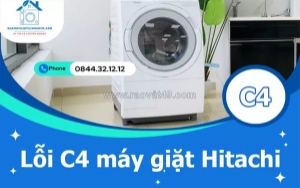 Lỗi c4 máy giặt hitachi có nguy hiểm không? cách sửa chi tiết