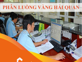 Luồng vàng trong khai báo hải quan