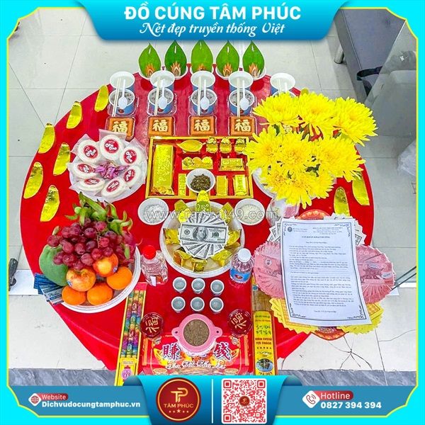 Mâm cúng khai trương trọn gói – gọn nhanh, đầy đủ, may mắn