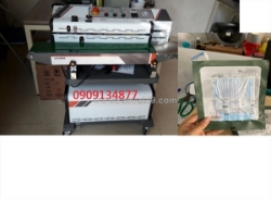 Máy hàn miệng túi liên tục lf1080 có chức năng thổi khí,  hút chân không và in date