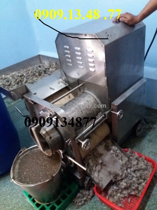 Máy tách xương cá thác lác, máy ép chả cá tự động, máy ép lọc tách xương cá da cá cr300