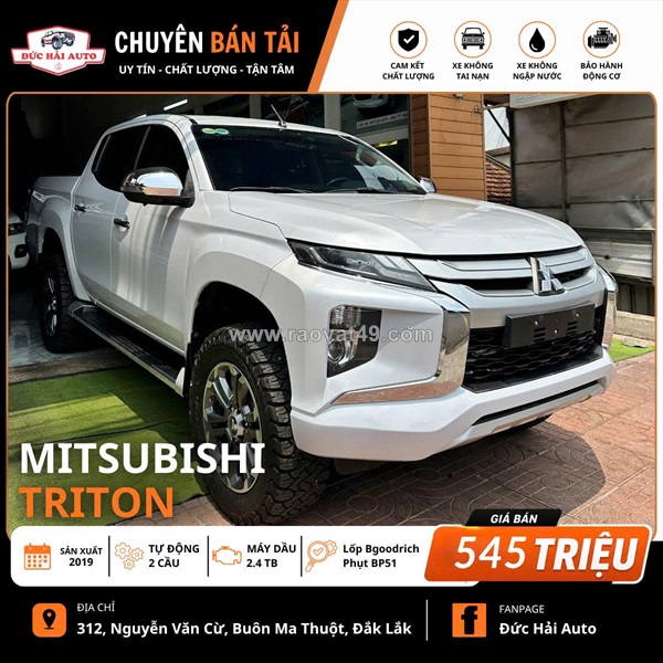Mitsubishi triton 2019 – số tự động 2 cầu