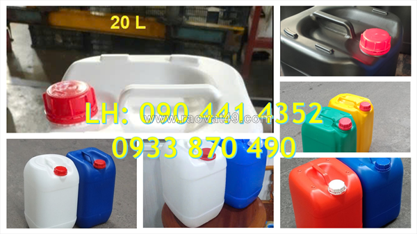 Mua can nhựa 30 lít đựng hóa chất vuông trắng, thùng nhựa 25 lít dày đựng cồn