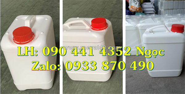 Mua can nhựa 5 lít đựng hóa chất có khí, can nhựa 2 lít vuông trắng, can nhựa 1 lít đen